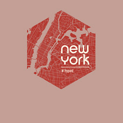 Свитшот хлопковый мужской New York hyped, цвет: пыльно-розовый — фото 2