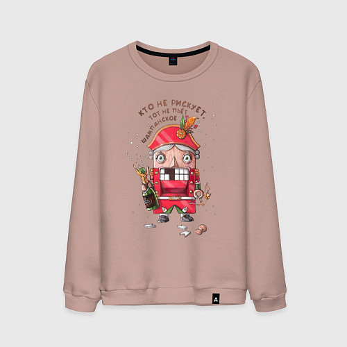 Мужской свитшот Щелкунчик / Пыльно-розовый – фото 1