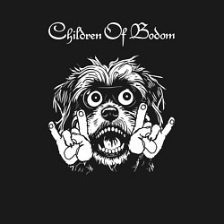 Свитшот хлопковый мужской Children of Bodom rock dog, цвет: черный — фото 2