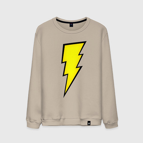 Мужской свитшот Shazam and Black Adam logo / Миндальный – фото 1