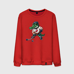 Свитшот хлопковый мужской Crocodile is the forward of the New Jersey devils, цвет: красный