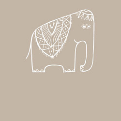 Свитшот хлопковый мужской Индийский слон, цвет: миндальный — фото 2