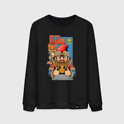Свитшот хлопковый мужской Пека боярин, цвет: черный