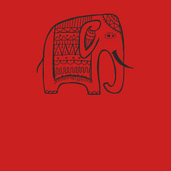 Свитшот хлопковый мужской Миленький слоник, цвет: красный — фото 2