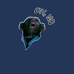 Свитшот хлопковый мужской Oh, no monkey, цвет: тёмно-синий — фото 2