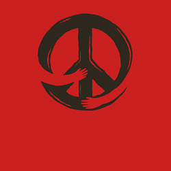 Свитшот хлопковый мужской Peace hugs, цвет: красный — фото 2