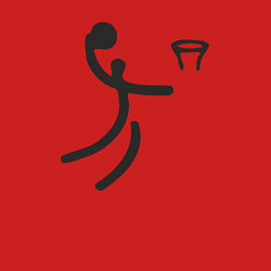 Свитшот хлопковый мужской Слэм данк минимализм, цвет: красный — фото 2