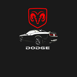 Свитшот хлопковый мужской Dodge challenger с логотипом, цвет: черный — фото 2