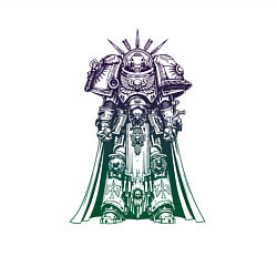 Свитшот хлопковый мужской Воин из вселенной Вархаммер 40000, цвет: белый — фото 2