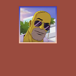 Свитшот хлопковый мужской Гомер Симпсон Vice City, цвет: кирпичный — фото 2