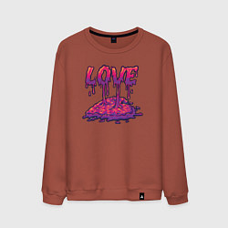 Свитшот хлопковый мужской Bloody love, цвет: кирпичный