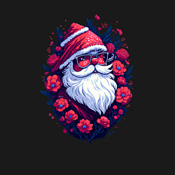 Свитшот хлопковый мужской Дед мороз новый год в цветах, цвет: черный — фото 2