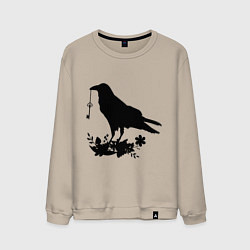 Свитшот хлопковый мужской Ключ от тайн, цвет: миндальный