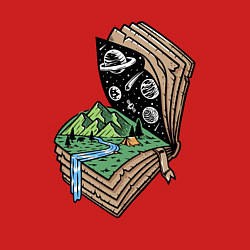 Свитшот хлопковый мужской Книга приключений, цвет: красный — фото 2