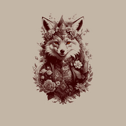 Свитшот хлопковый мужской Нарядная лиса, цвет: миндальный — фото 2