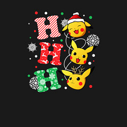 Свитшот хлопковый мужской Pikachu ho ho ho, цвет: черный — фото 2