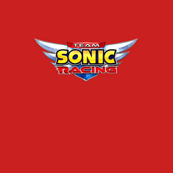 Свитшот хлопковый мужской Team Sonic racing - logo, цвет: красный — фото 2