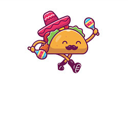 Свитшот хлопковый мужской Забавный тако, цвет: белый — фото 2