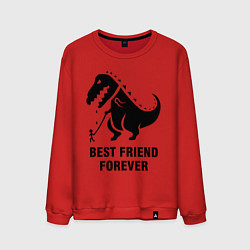 Свитшот хлопковый мужской Godzilla best friend, цвет: красный