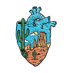 Свитшот хлопковый мужской Сердце пустыни, цвет: белый — фото 2