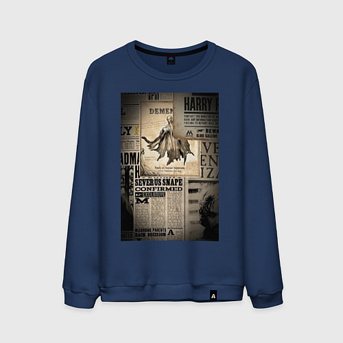 Мужской свитшот Важные новости / Тёмно-синий – фото 1