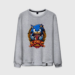 Свитшот хлопковый мужской Sonicexe, цвет: меланж