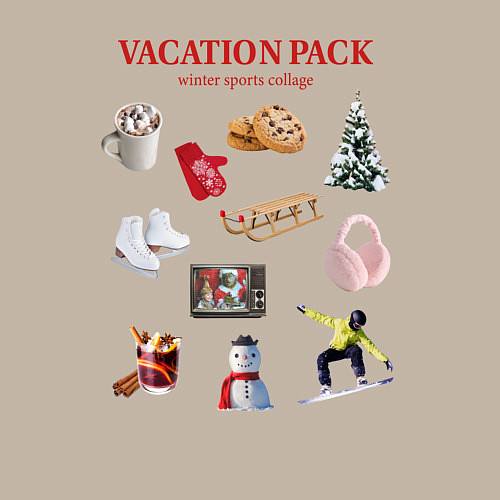 Мужской свитшот Vacation pack / Миндальный – фото 3