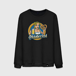 Свитшот хлопковый мужской Oktoberfest, цвет: черный