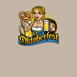 Свитшот хлопковый мужской Oktoberfest girl, цвет: миндальный — фото 2