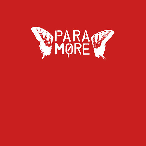 Мужской свитшот Paramore - logo / Красный – фото 3