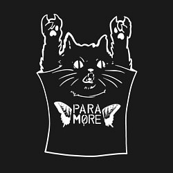 Свитшот хлопковый мужской Paramore - cat rock, цвет: черный — фото 2
