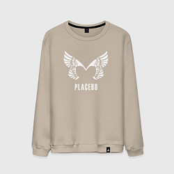 Свитшот хлопковый мужской Placebo - logo, цвет: миндальный