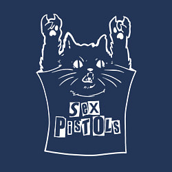 Свитшот хлопковый мужской Sex Pistols - cat rock, цвет: тёмно-синий — фото 2