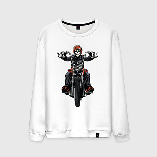 Мужской свитшот Dead racer / Белый – фото 1