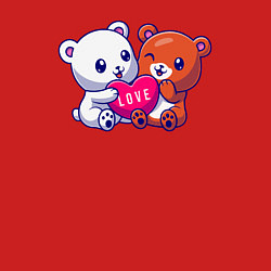 Свитшот хлопковый мужской Teddy love, цвет: красный — фото 2