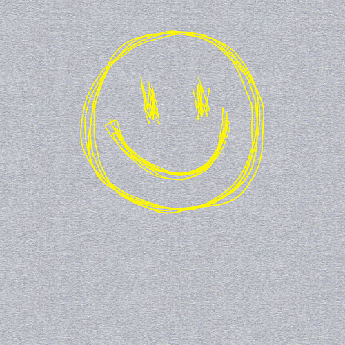 Мужской свитшот Смайлик желтый / Меланж – фото 3