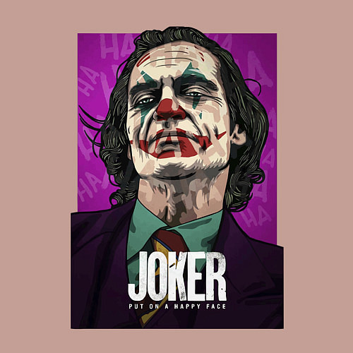 Мужской свитшот Хоакин феникс - джокер / Пыльно-розовый – фото 3