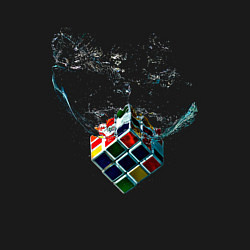 Свитшот хлопковый мужской Рубик в воде, цвет: черный — фото 2