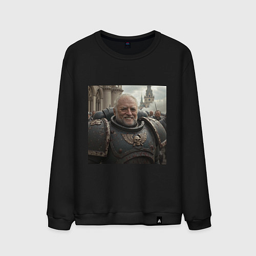 Мужской свитшот Гарольд скрывающий Warhammer / Черный – фото 1