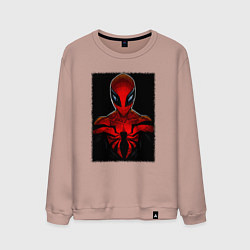 Свитшот хлопковый мужской Человек паук майлз моралес, цвет: пыльно-розовый