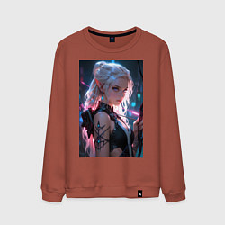 Мужской свитшот Прекрасная девушка-эльф с луком