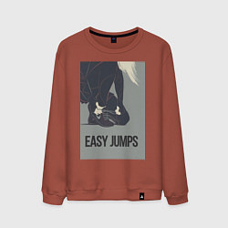 Свитшот хлопковый мужской Easy jumps in boots, цвет: кирпичный