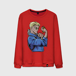 Свитшот хлопковый мужской Магическая битва Нанами Кенто битва, цвет: красный