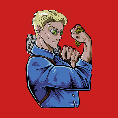 Мужской свитшот Магическая битва Нанами Кенто битва / Красный – фото 3