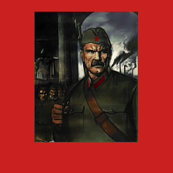 Свитшот хлопковый мужской Советский солдат, цвет: красный — фото 2