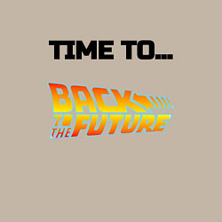 Свитшот хлопковый мужской Time to back to the future, цвет: миндальный — фото 2