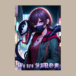 Свитшот хлопковый мужской We are Venom - meme, цвет: миндальный — фото 2