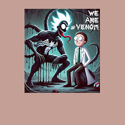 Свитшот хлопковый мужской Rick and Morty - we are Venom, цвет: пыльно-розовый — фото 2