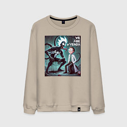 Свитшот хлопковый мужской Rick and Morty - we are Venom, цвет: миндальный
