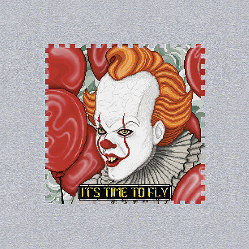 Мужской свитшот Пиксельный Пеннивайз / Меланж – фото 3